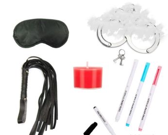 Sex whips, sex toys, bound handcuffs, sex racket set, adult sex products 5-piece set