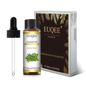 EUQEE 10ml Pure Natural Essential Oil Lavender Jasmine Eucalyptus Vanilla Sandalwood Sweet Orange Lemon Oregano Neroli Fragrance (Color: Marjoram, Net Contents: 10ml)