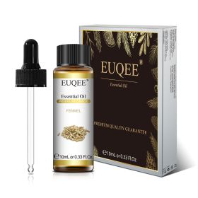 EUQEE 10ml Pure Natural Essential Oil Lavender Jasmine Eucalyptus Vanilla Sandalwood Sweet Orange Lemon Oregano Neroli Fragrance (Color: Fennel, Net Contents: 10ml)