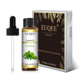 EUQEE 10ml Pure Natural Essential Oil Lavender Jasmine Eucalyptus Vanilla Sandalwood Sweet Orange Lemon Oregano Neroli Fragrance (Color: Patchouli, Net Contents: 10ml)