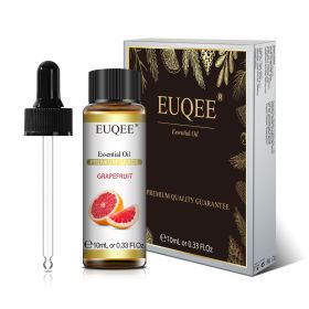 EUQEE 10ml Pure Natural Essential Oil Lavender Jasmine Eucalyptus Vanilla Sandalwood Sweet Orange Lemon Oregano Neroli Fragrance (Color: Grapefruit, Net Contents: 10ml)