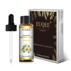 EUQEE 10ml Pure Natural Essential Oil Lavender Jasmine Eucalyptus Vanilla Sandalwood Sweet Orange Lemon Oregano Neroli Fragrance (Color: Chamomile, Net Contents: 10ml)
