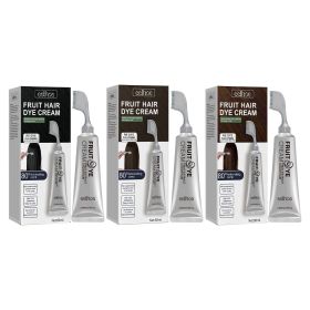 Natural Gentle Long-lasting Easy To Color Hair Cream (Option: Brownish black-3PC)
